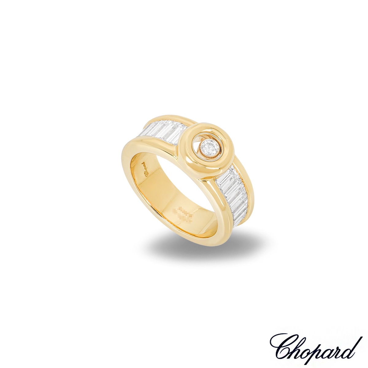 Chopard Yellow Gold Happy Diamonds Ring 82/2211-0001
